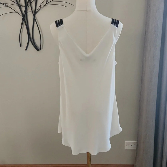 White House Black Market Ball Chain-Trim Draped Cami, Size Large - Picture 6 of 10